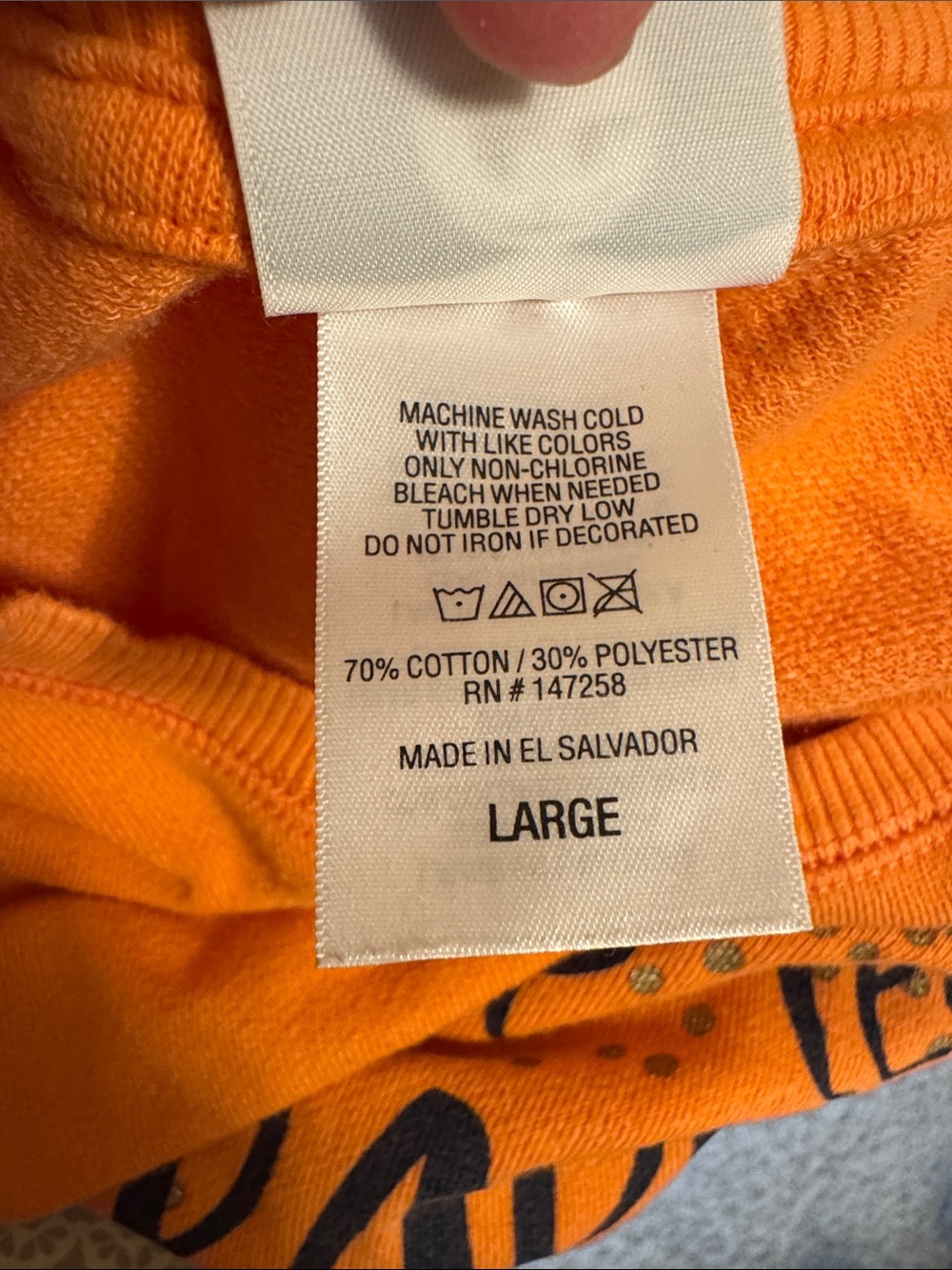 Simply Southern Orange Graphic Sparkle Long Sleeve Tee - Picture 6 of 6